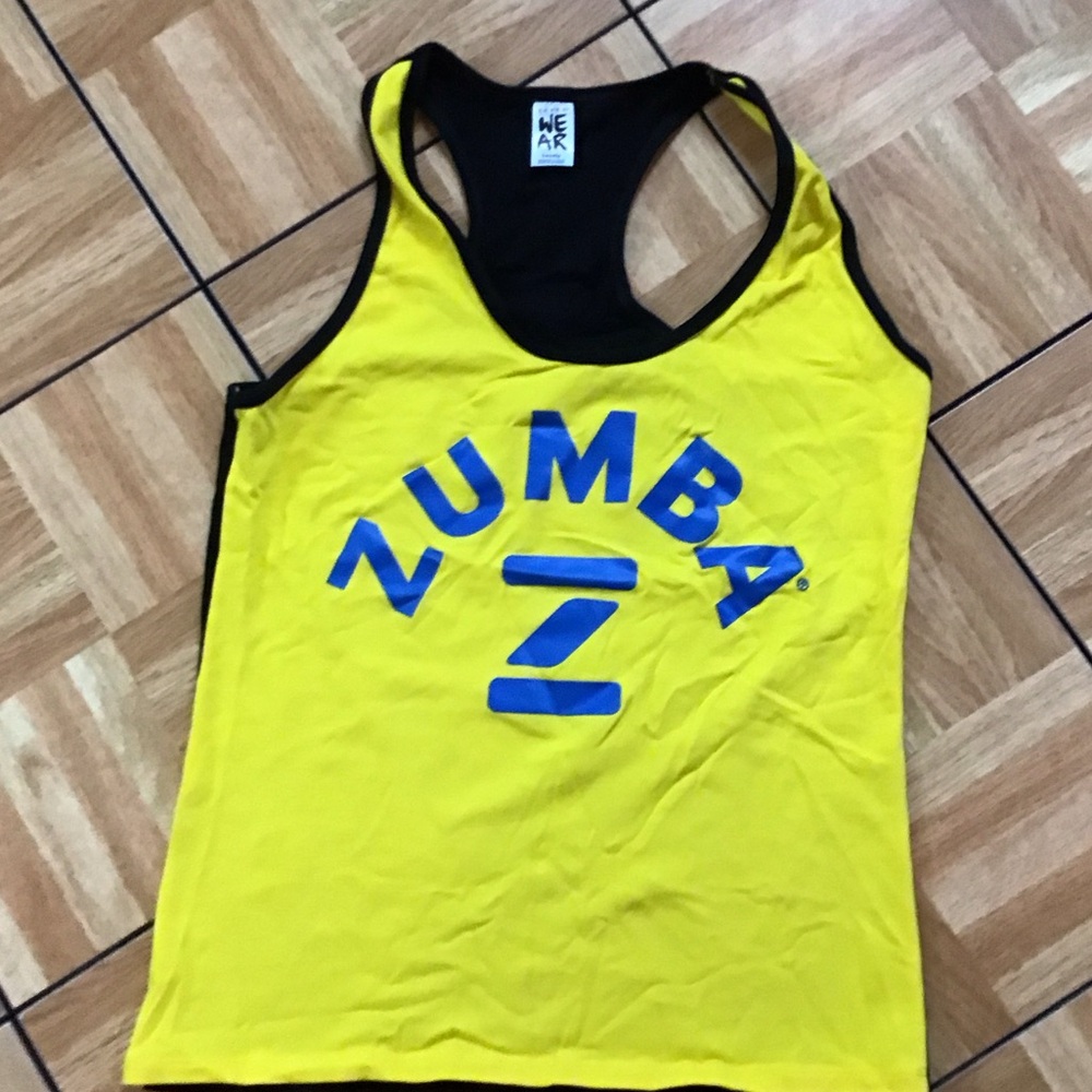Zumba Fitness Yellow and Black Tank Top